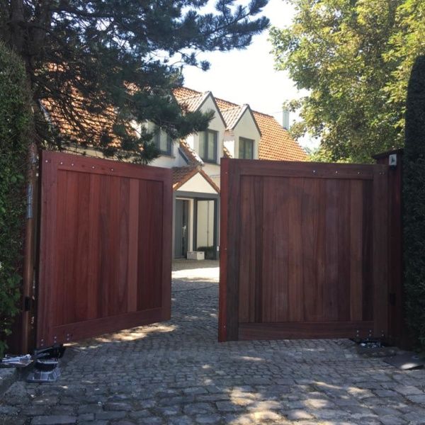 portail bois automatique carton